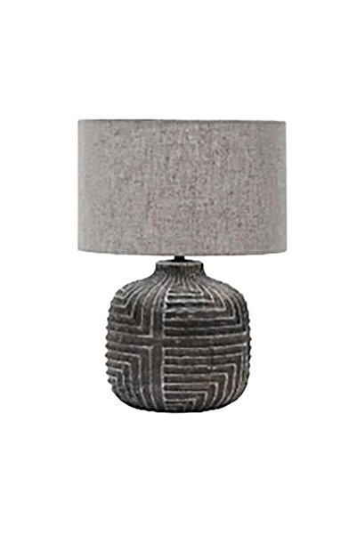 Generic Micasa 60W E27 Scratch-Resistant Elegant Decorative Ceramic Table Lamp Black and Grey