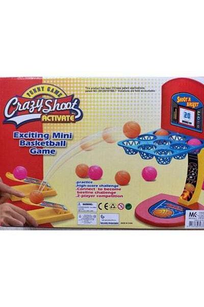 HALAMODO Sturdy Durable Lightweight Compact Crazy Shoot Mini Basketball Game Toy Set 32.2x23x5.8cm