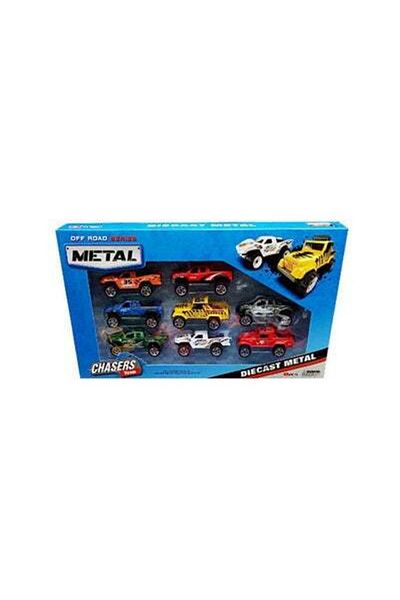 HALAMODO 8-Piece Die Cast Car Set Shock And Impact-Resistant Rubber Tires Multicolored
