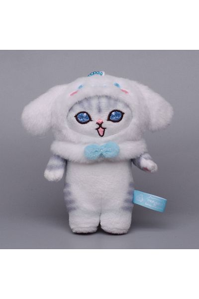 Miniso B 13CM Kawaii Mofusand Cross-Dressing Sanrio Hello Kitty Kuromi Hanyodon Plush keychain pendant Ani.