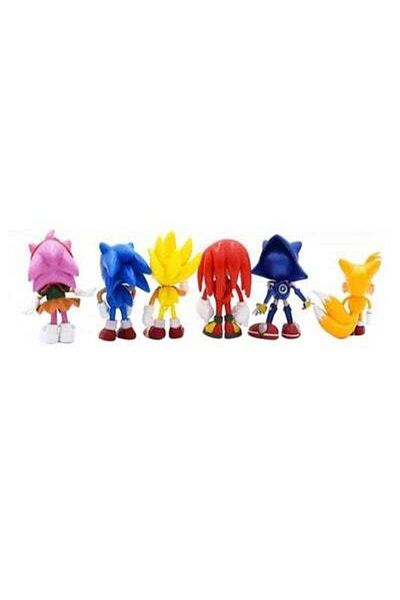 HALAMODO 6-Piece Sonic Exclusively Designed The Hedgehog Action Figure Set Kids Toy Multicolour 2 to 3cm