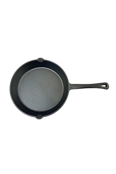 Generic PARFAIT Ergonomic Handle Round Cast Iron Skillet Frying Pan Black 41.5 x 25cm XG72A