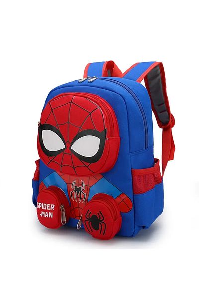 Miniso shu bao zzx lan Spiderman Kawaii Backpacks Super Heroes Student School Bag Cartoon 3d Stereo Kinderg