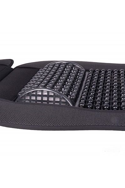 OEM Husa scaun auto cu bile si perna lombar, 110 x 46 cm, negru