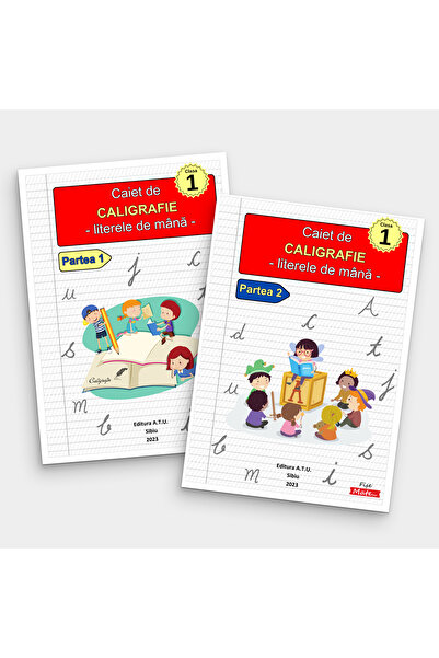 Editura Fisemate.ro Set caligrafie clasa 1 pentru copii cu litere de mana de ...