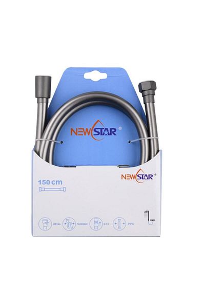 Generic NEWSTAR PVC Flexible and Leak-Free Design Stylish Shower Hose Grey 150cm