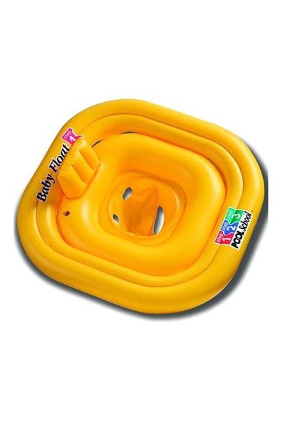 Generic حوض سباحة عوامة للأطفال من INTEX Step 1 باللون الأصفر 79 × 79 سم