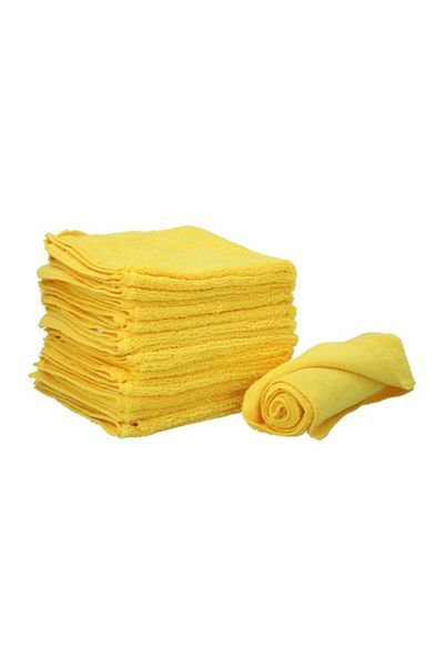 Generic ABSORBENT Solutions 12-Piece Microfiber Towel Set Yellow 11748.SW12D.28DI