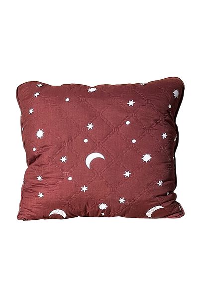 Coneltex Anti-allergic quilted pillow "Moon and Stars" Coneltex, 60 x 60 cm, square, fiber filling, brown