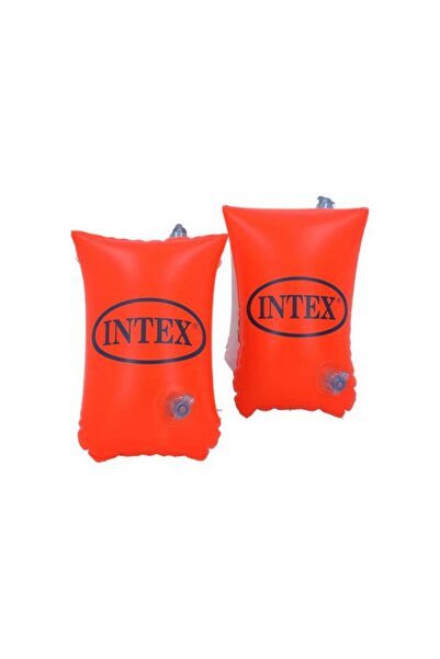 Generic INTEX Inflatable Swimming Arm Band Orange and White 12 x 6inch 58641