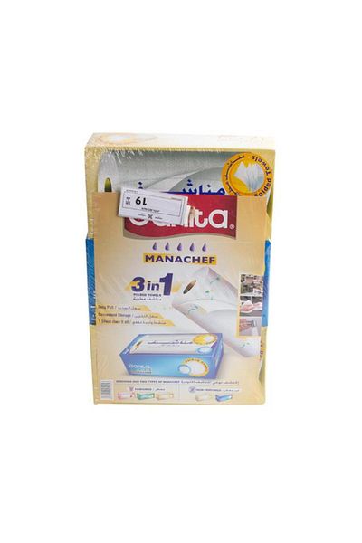 Generic Sanita Manachef 3-In-1 High Absorbent Multipurpose Paper Towel White TH12MT0803R12