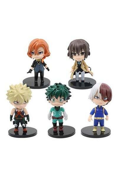 HALAMODO 5-Pieces My Hero Academia Action Figure Cake Topper Play Cake Decorations