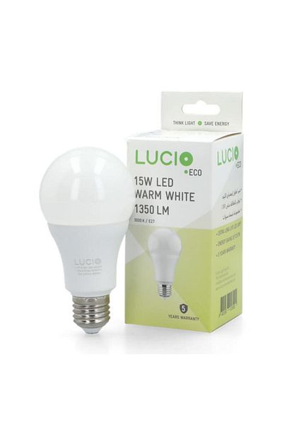 Generic مصباح لوسيو LED E27، 15 واط، 3000 كلفن، 1350 لومن، أبيض دافئ