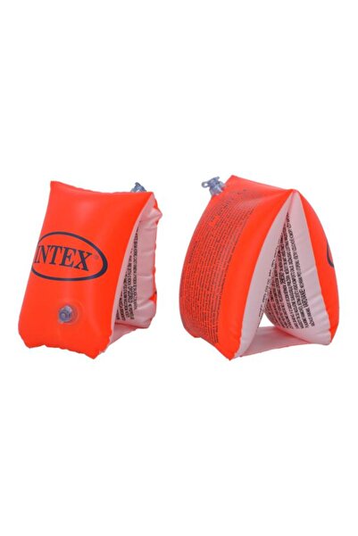 Generic INTEX Inflatable Swimming Arm Band Orange and White 12 x 6inch 58641