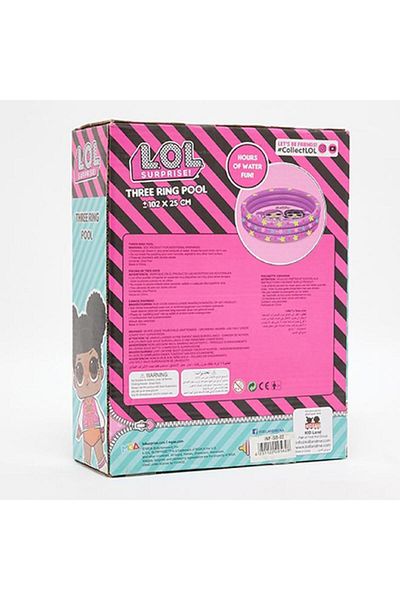 Generic حوض سباحة قابل للنفخ بثلاث حلقات مطبوع عليه شخصيات من erorex متعدد الألوان 102 × 25 سم INF-SB-02