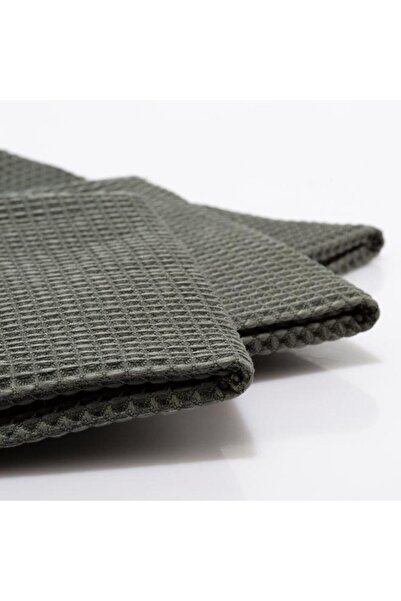 Generic Mukitchen 3-Piece Waffle Cadet Towel Set Grey 12 x 12inch