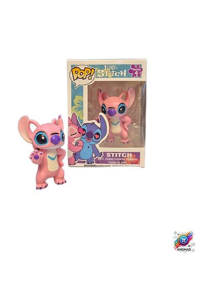 Lilo & Stitch Stitch figurine, ANGMAD, figurine size: 7x5cm, made of plastic, BPA free, pink, age mi
