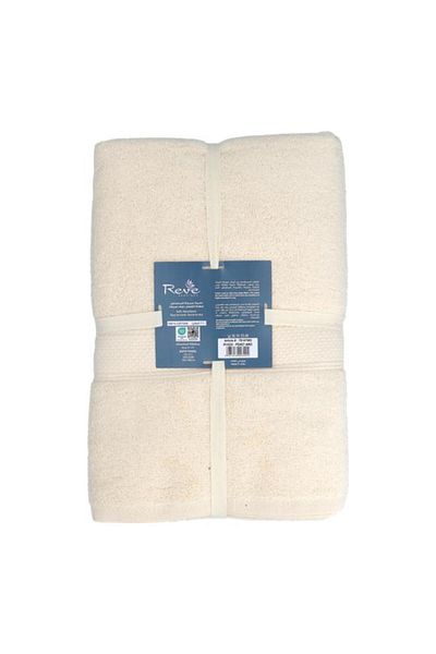 Generic REVE 2-Piece Reyna Bath Towel Set Cream 70 x 140cm PI1035-PD457-AW2