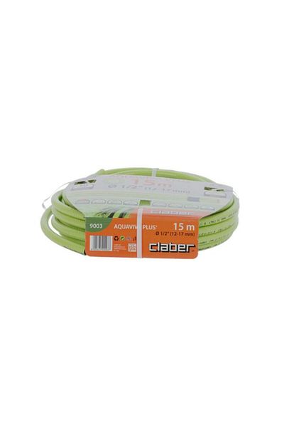 Generic خرطوم كلابر خفيف الوزن مقاوم للطحالب أكوافيا بلس، أخضر، 15 مترًا × 1/2 بوصة