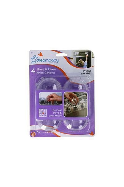 Generic dreambaby 4-Piece Heatproof Child Safety Plastic Stove and Oven Knob Cover Set Clear F141