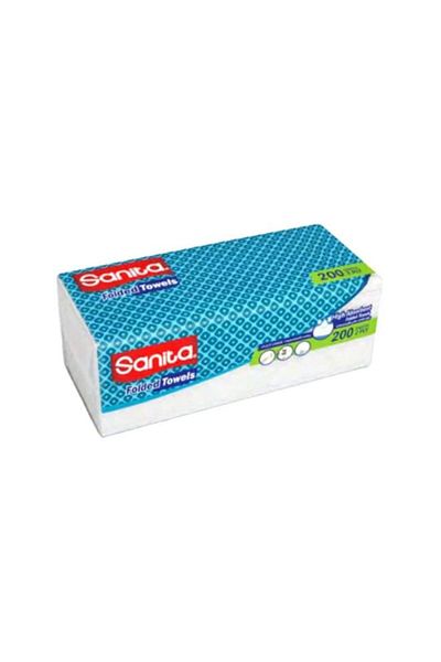 Generic Sanita 200-Piece 2-Ply Folded High Absorbent Multipurpose Paper Towel White TS12EB2001R11