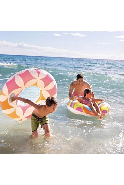 Generic INTEX Vinty Timeless Assorted Design Inflatable Tube Multicolor 114cm INT56269