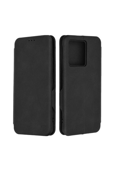 SKYDDAR INNOVATION Husă pentru Motorola Edge 40, portofel securizat, piele ecologică, închidere magnetică, neagră, set autocolante