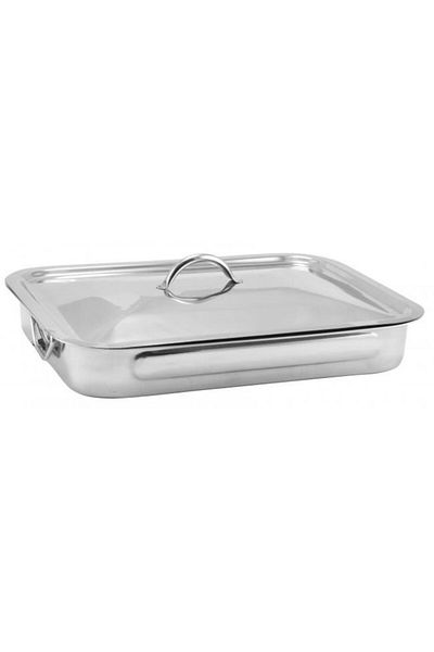 Perfect Home Grill tray with lid, stainless steel, 34.5x22.5x5.5 cm, Perfect Home