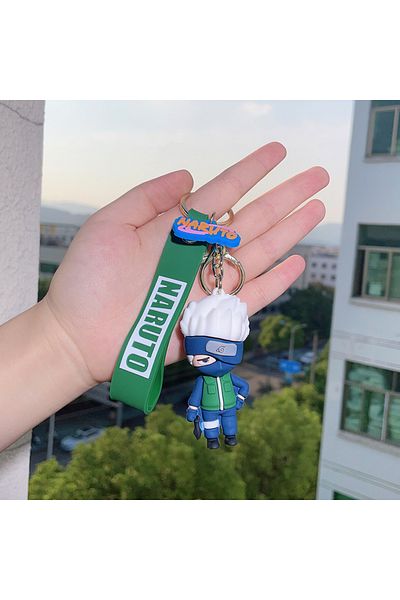 BANDAI 5 Hokage Anime Keychain Hatake Kakashi Uzumaki Narutos Keyring Cartoon Uchiha Sasuke Pendant Keycha.