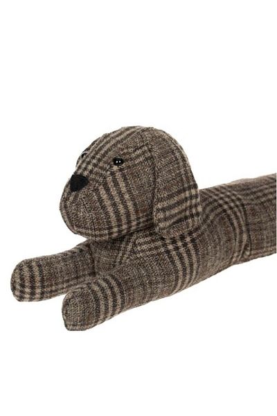 YLOTECH Door Stopper and Anti-Draft Protection, Aerostop, 3D Dog with Checked Pattern YLOTECH® 80x10cm