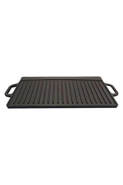 Perfect Home Grill plate, cast iron, rectangular, 2 sides, 50x24 cm, Perfect Home