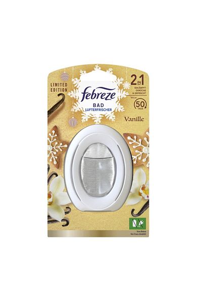 Febreze 2 in 1 bathroom air freshener, FEBREZE Vanille, 7.5 ml