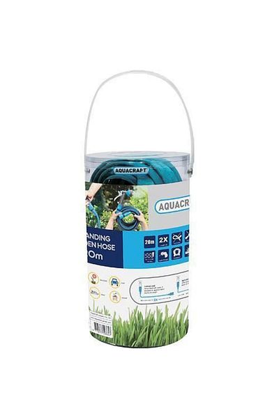 AQUACRAFT Extendable Hose With Spray Gun, 1/2", 15-30 M,