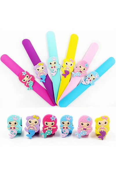 Yelajoy Mermaid bracelets, set of 6, 6 colors, ocean world theme, suitable for children's birthday parties
