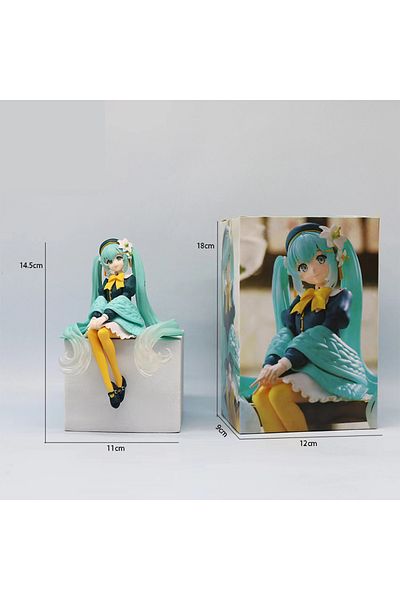 BANDAI with box The Hatsune Miku Flower Fairy Lily Noodle Stooper Anime Action Figure Toys 14cm PVC Model C