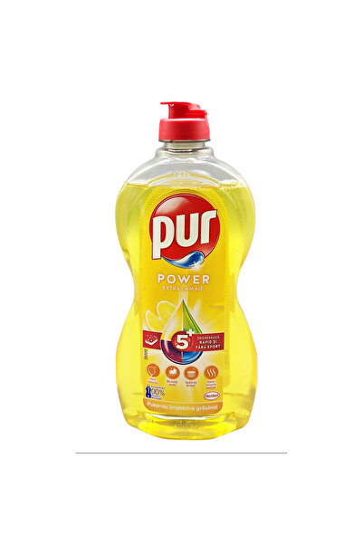 OEM Detergent Lichid PUR Power Lemon, Cantitate 450 ml, Aroma de Lamaie