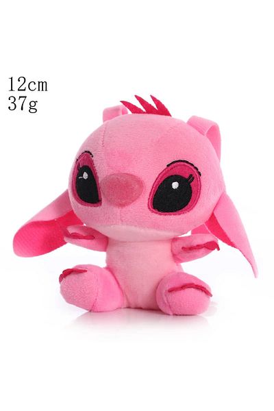 Miniso Angie Disney Stitch Angel 12cm Plush Doll Cute Cartoon Key Backpack Pendant Anime Peripheral Couple