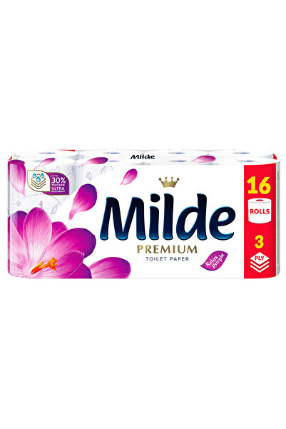 Milde Hartie igienica Milde Relax Purple, 3 straturi, 16 role