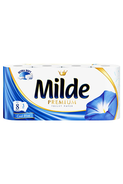 Milde Hartie igienica Milde Cool Blue, 3 straturi, 8 role