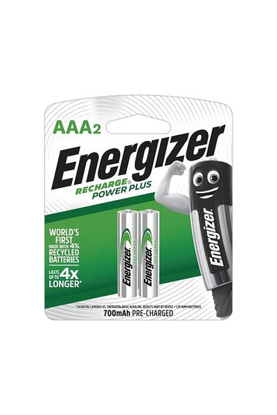 Generic بطارية إنرجايزر باور بلس AAA قابلة لإعادة الشحن، قطعتان، لون فضي NH12RP2/866
