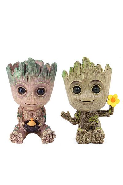Miniso D Set-2PCS Modern Vases For Flowers Pot Groot Garden Pots Planters Anime Figurines Home Decoration A