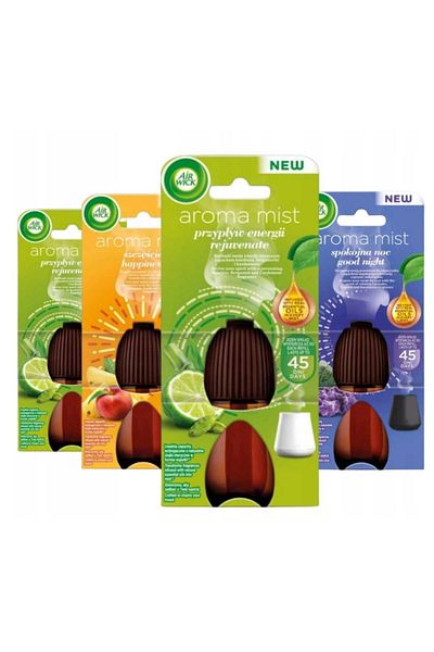 Air Wick Air Wick Aroma Mist Essential Oil Diffuser Refills, Happiness + Zen -4 x 20ml