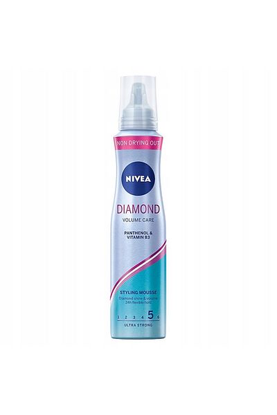 NIVEA Diamond Volume Hair Mousse, Nivea, Hold Level 5, 150ml