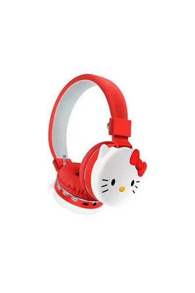 Miniso A Sanrio Bluetooth Headphone Hello Kitty Wireless Headsets Cartoon Mic Foldable Lightweight Earphon.