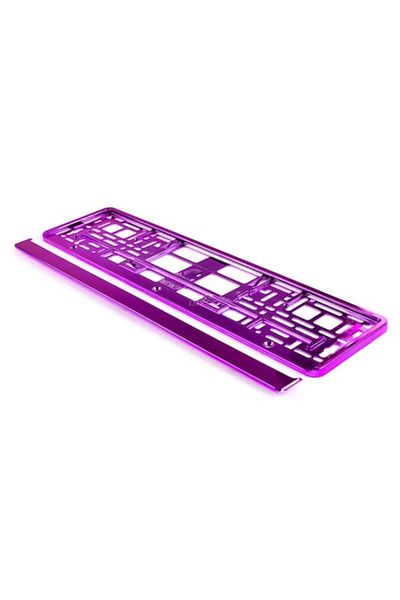 motor starter Metallic purple license plate holder, universal size