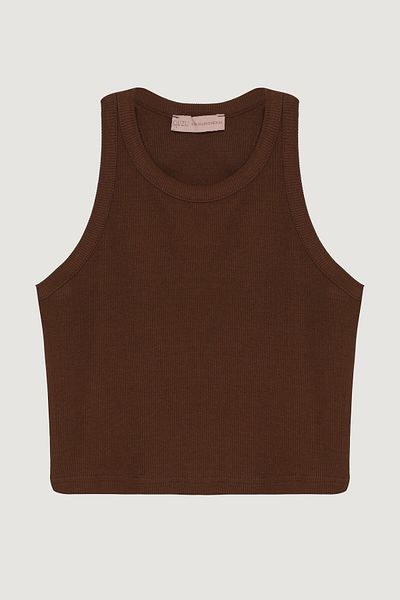 Quzu Γυναικείο Μπλουζάκι Καφέ Quzu Top T-shirt 23Y60050-Καφέ