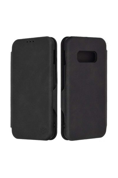 SKYDDAR INNOVATION Husă pentru Samsung Galaxy S10e, portofel securizat, piele ecologică, închidere magnetică, neagră, set autocolante