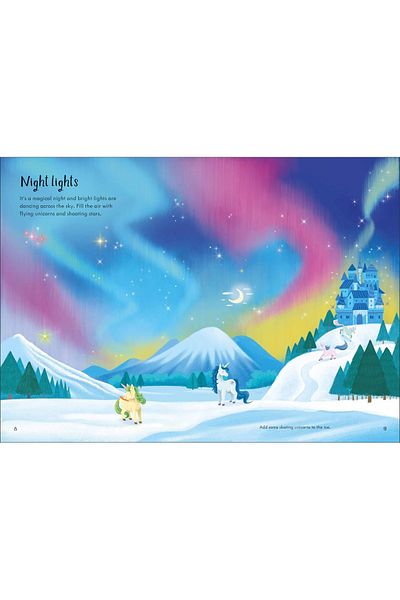 Usborne Children's book with unicorns - Sparkly Unicorns Sticker Book