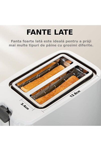 Sofia Concept Warrior Toaster, 750 W, 7 Settings, Defrost/Reheat Function, White