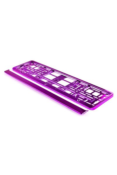 motor starter Metallic purple license plate holder, universal size